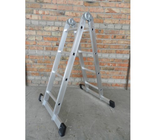 Лестница 2-х секционная шарнирная 2х4 (1,16/2,38м)
