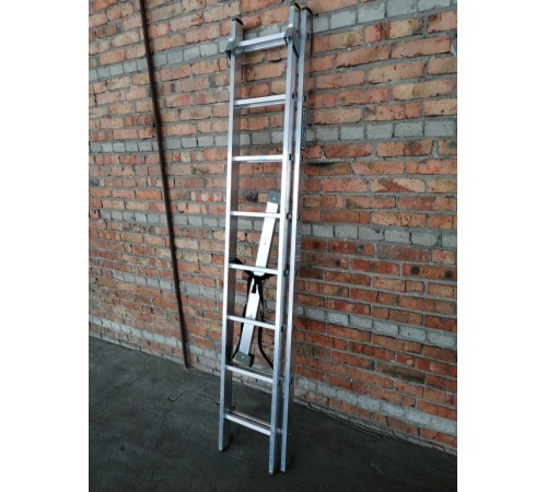 Лестница алюминиевая 2х8 (3,71м)