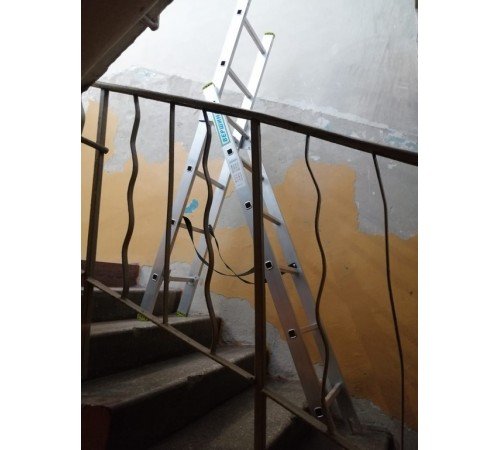 Лестница алюминиевая 2х8 (3,71м)