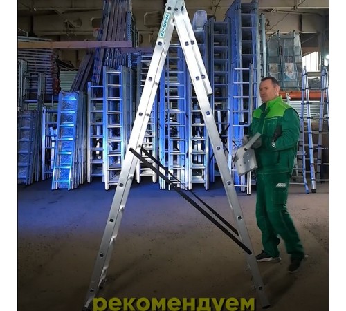 Лестница алюминиевая 3х9 (5,96м)