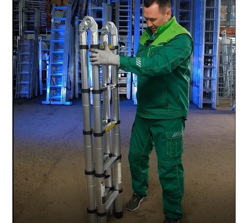 Лестница телескопическая приставная 5,2м